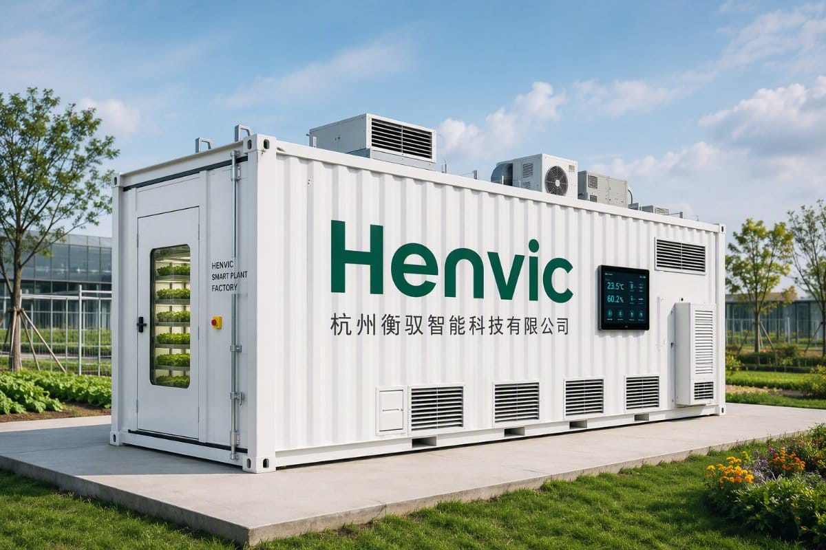 Fábrica de plantas en contenedor Henvic para frutas, hortalizas y hongos