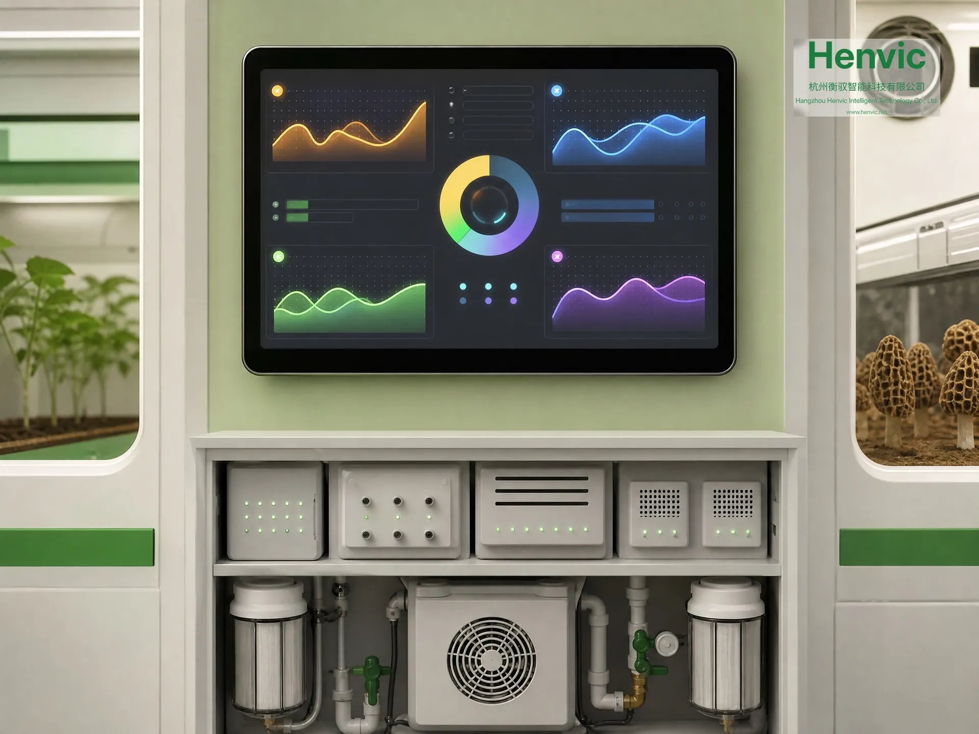 Cabina inteligente de cultivo de colmenillas Henvic — vista 4