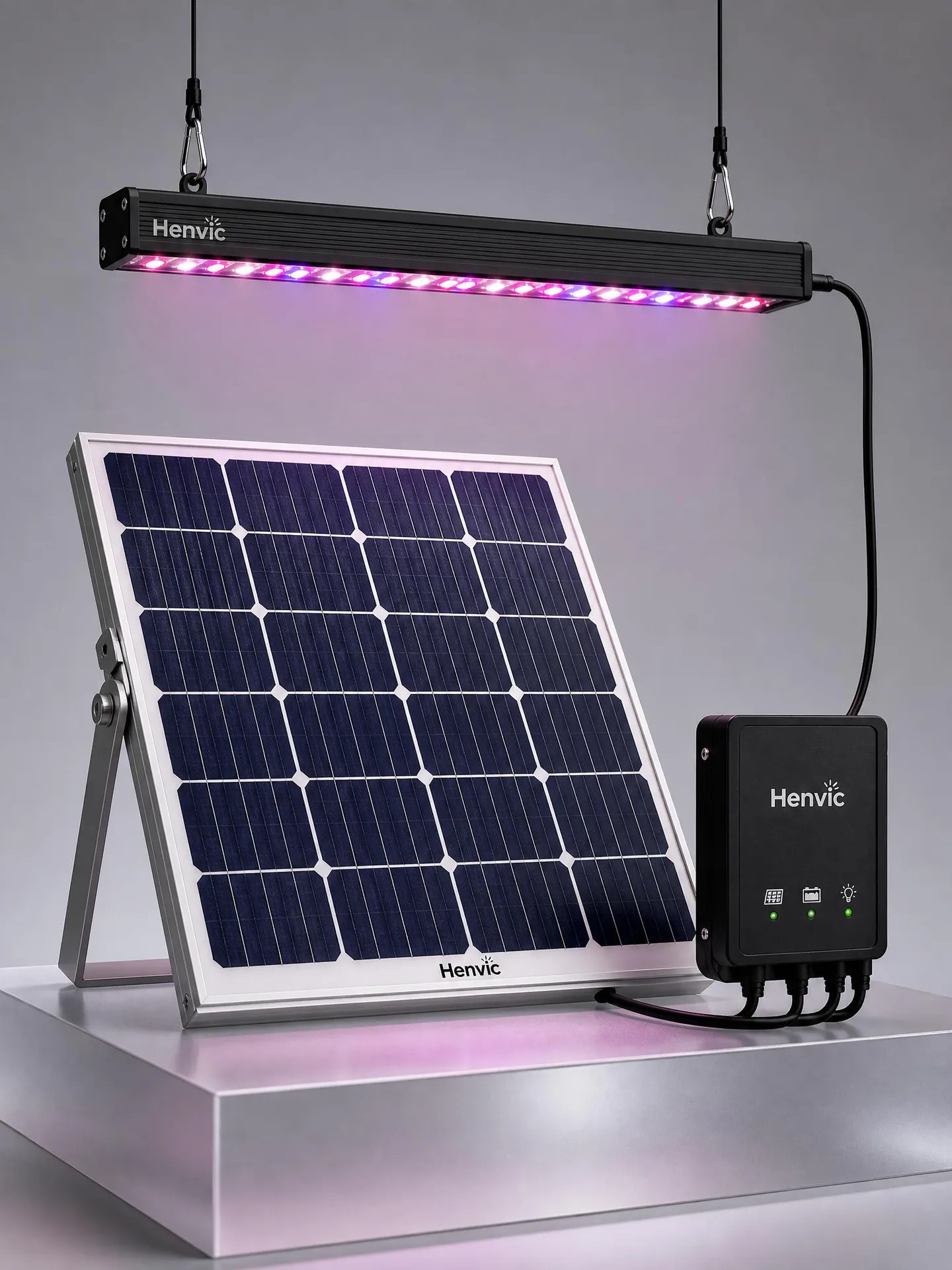 Henvic Luz Solar de Relleno del Contenedor de Cultivo de Frutas y Verduras